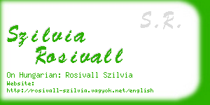 szilvia rosivall business card